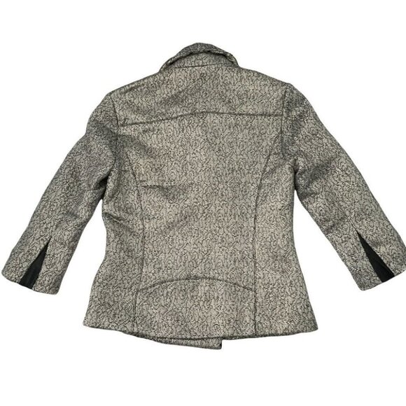 ASOS  Petite Metallic Blazer Zipper Blazer with front zip pockets - Picture 4 of 9